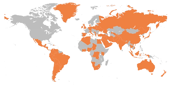 Alex Pharmachem Global Export Map